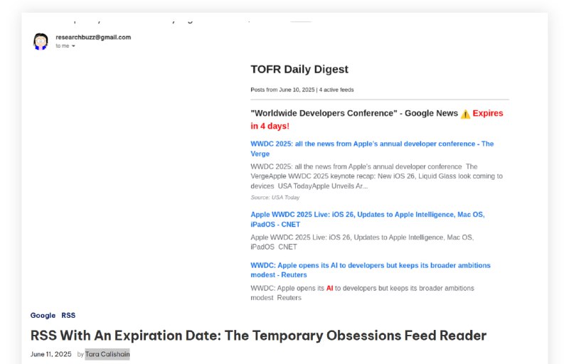 RSS Gizmos 作者最近的 3 个 RSS 玩法RSS Gizmos 是频道介绍过的一个 RSS 工具箱，其作者 Tara Calishain 最近又有新的 RSS 花式用法