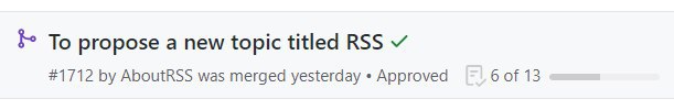 为 GitHub Topic 「RSS」 增加了描述和 RSS IconGitHub Topic 页面是可以添加该 Topic 的简介、标志和相关链接的