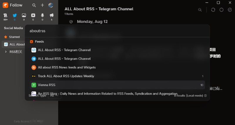 RSS 阅读器 Follow 扩大内测规模感谢 @DIYgod 赠码，让我在第一时间体验了强大的 Follow