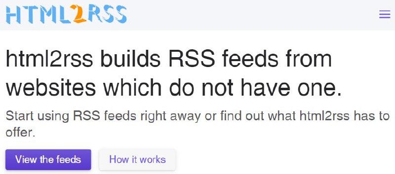 HTML2RSS 
