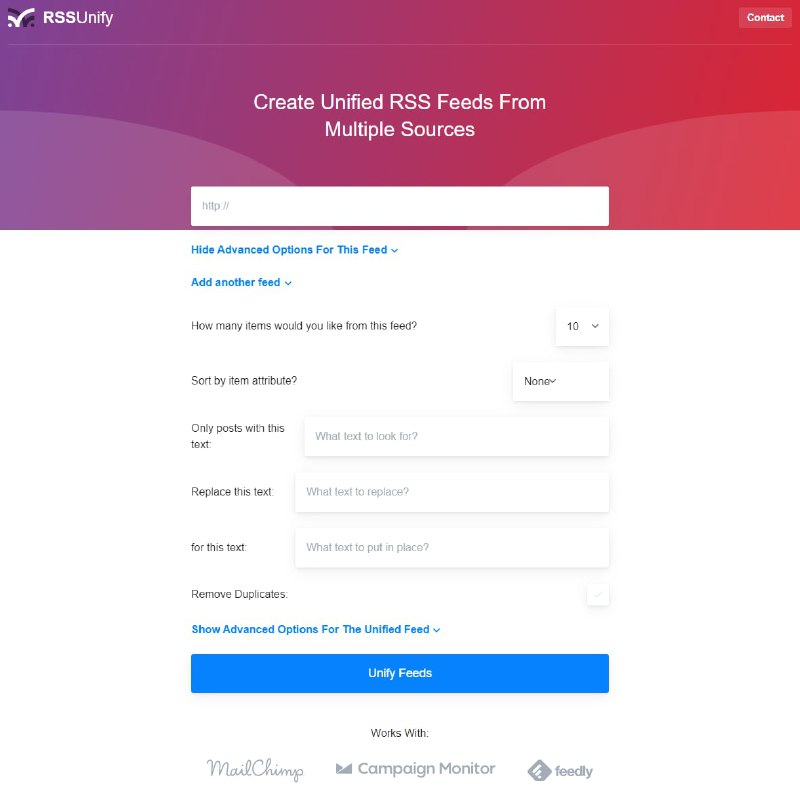 #RSSUnify