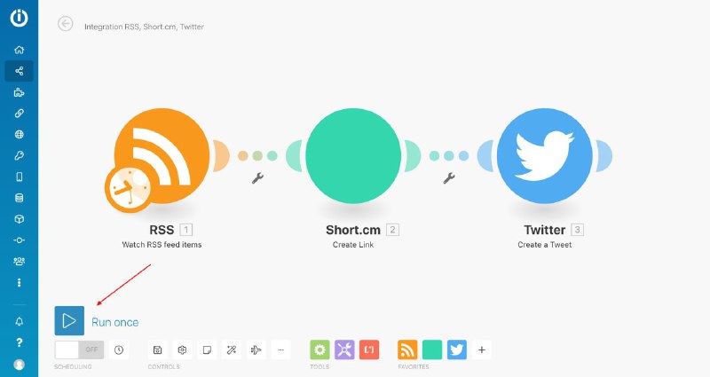 Workflow Automation #工具 #Integromat #教程Integromat 是一款自动化工作流的在线服务，她的免费版即可实现多款应用的串联自动化