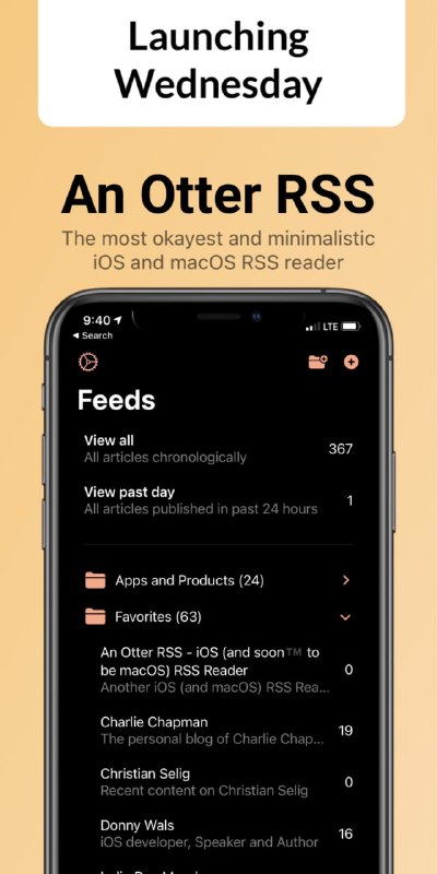 An Otter RSS 上架 App Store此前提及过的 #RSS阅读器 #AnOtterRSS 结束了 TestFlight ，支持 #iOS 和 #Mac 
