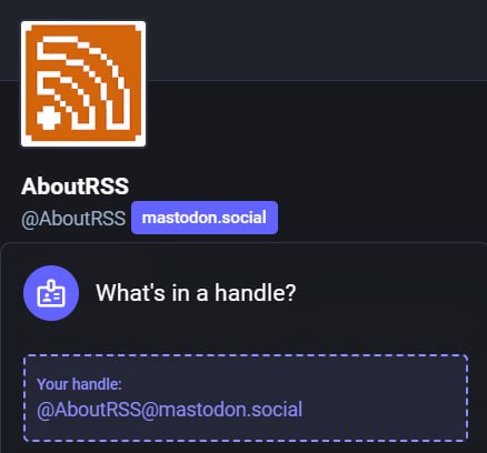 频道开设 Mastodon 账号由于在内群和 Reddit 上都被问了是否有 #Mastodon ，所以开设了@AboutRSS@mastodon.social，发些英文内容