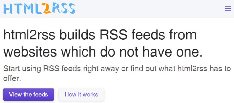 HTML2RSS 
