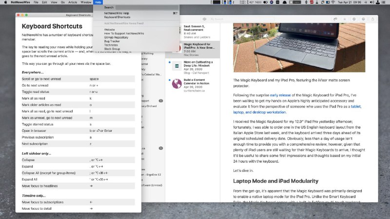 #RSS阅读器 #NetNewsWire #评测「NetNewsWire for iOS and macOS Review」