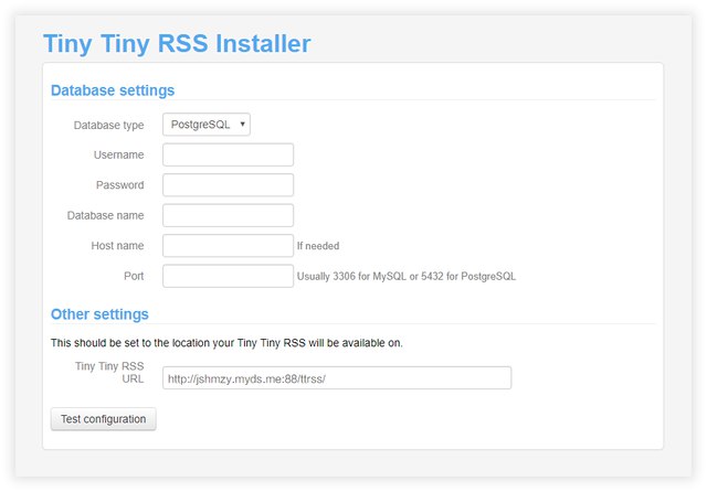 我用自己的Synology NAS搭建了Tiny Tiny RSS服务