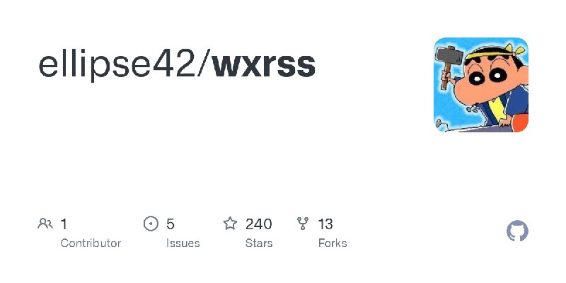 GitHub - ellipse42/wxrss