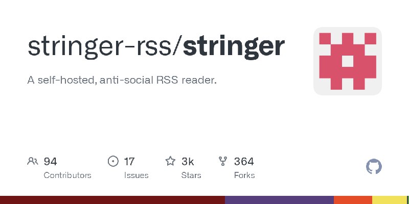 GitHub - stringer-rss/stringer: A self-hosted, anti-social RSS reader.