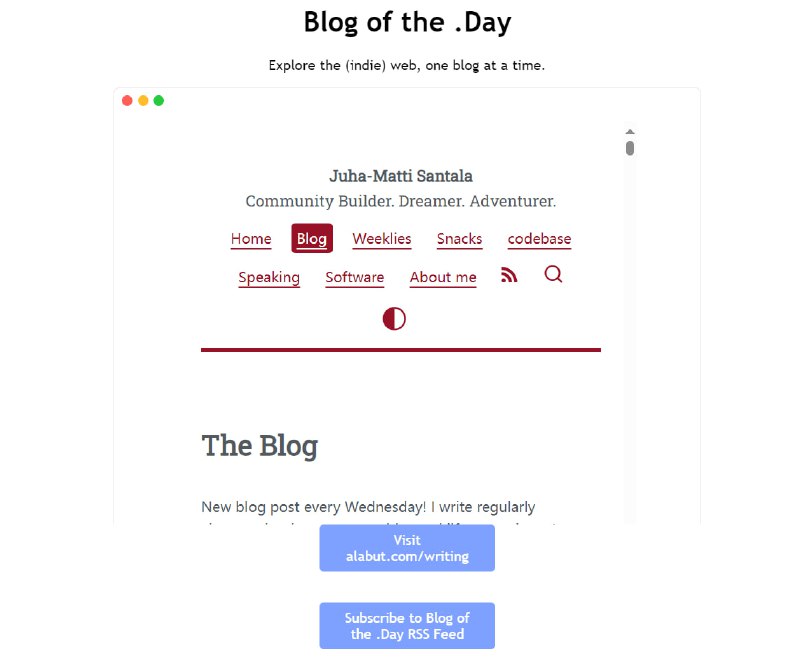 Blog of the .Day